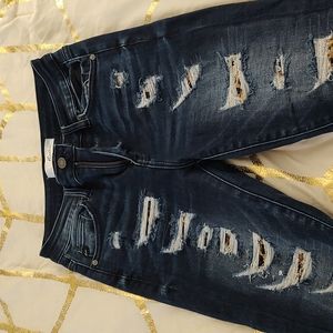 Lime Lush Boutique (Ran Can Jeans) high rise - leopard insert